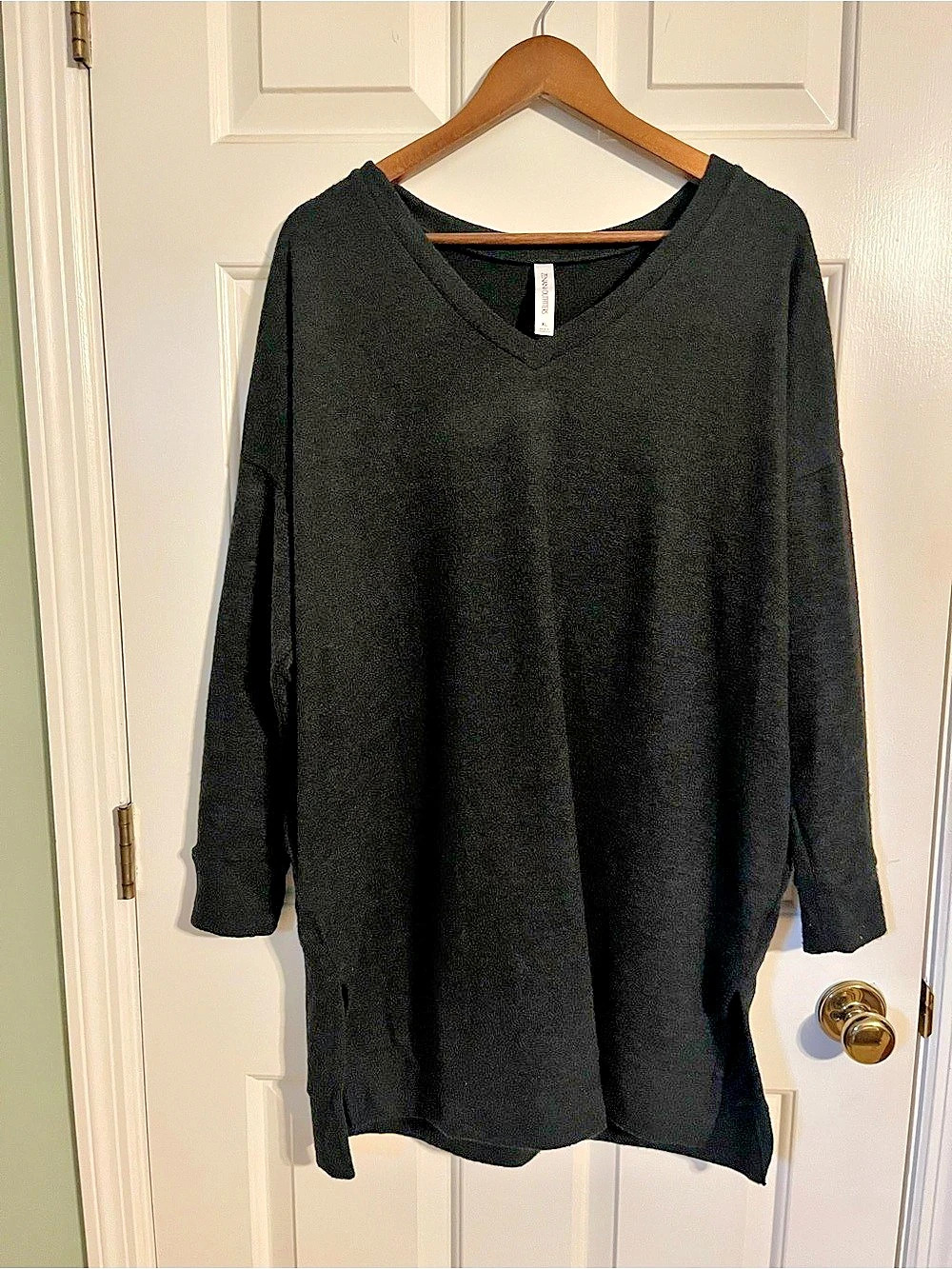 Zenana Outfitters Long Sleeve Tunic Sweater Dress Black XL EUC